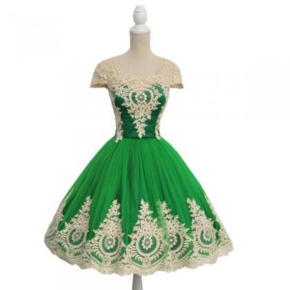 Cute Cap Sleeves A-line Sweet 16 Appliques Lace..