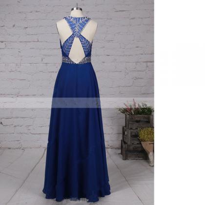 Elegant Scoop Neck A-line Perfect Tulle Chiffon..